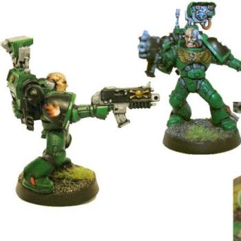 Salamander Space Marine Veterian Sargent by willsham