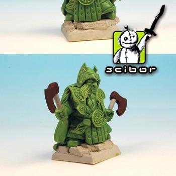 Dwarf Lord greenstuff sculpture by Scibor