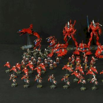 Propainted Eldar Army by dave663