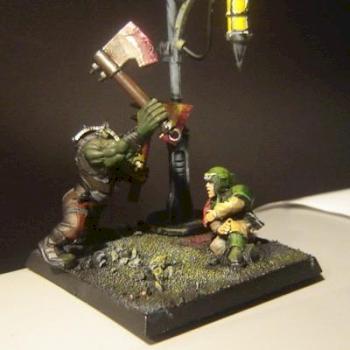 Ork Vs Guard WIP by Eranduer