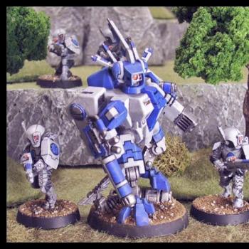 Tau XV8 crisis battlesuit commander by KaJice