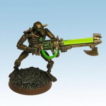 Necron warior (aged bronze) by Brother Captain