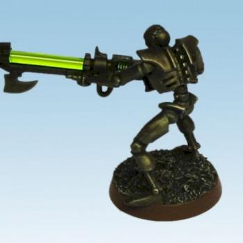 Necron warior (weathered steel) by Brother Captain