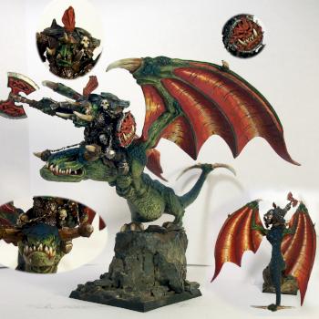 Orc Warboss on Wyvern by Grigory