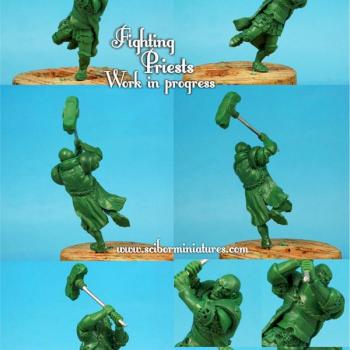 Fighting Priests work in progress by Scibor