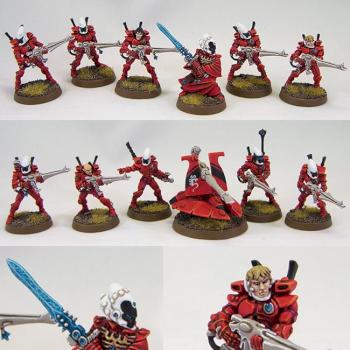 Eldar Guardians of Saim-Hann with Warlock and Weapon Platform by richardvan