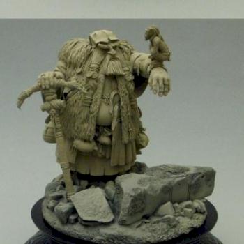 Dwarf with little human by irina_est