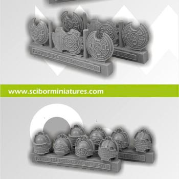Celtic shields and shoulderpads by Scibor