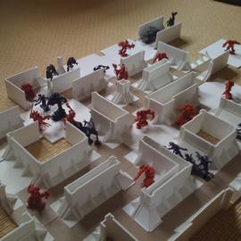 WIP modular 3D Space Hulk board another view by ithilmere