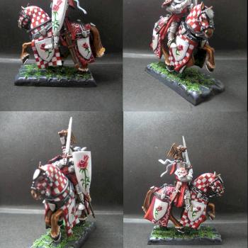 Warhammer Bretonnian Knight of Red Roses by tinman755