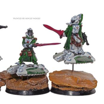 Eldar Warlock Jetbikes by ashley hensey