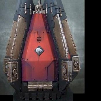 Red Space Wolves Drop Pod by andee