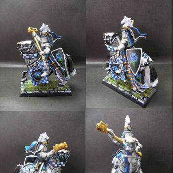 Warhammer Bretonnian Knight of Blue Roses by tinman755