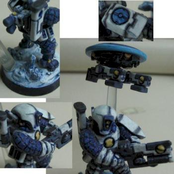 winter firewarrior and gundrone by aggranal