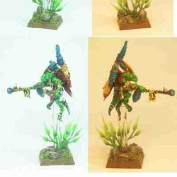 Skink-shaman with Feather-cape by Klaufi