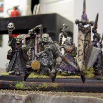 Skeleton Unit with Necromancer by Duckteasah
