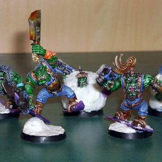 Escouade d'Orks à ski by Kurnous