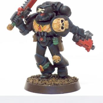 Death Company Space Marine - my first mini ever by Seoman