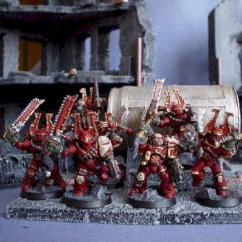 bersek of khorne ( dédié au grand tout rouge ) by elfgidrungal