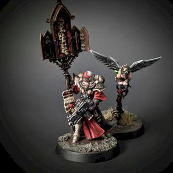 Sister of battle simulacrum imperialis and incensor cherub by warp_machinarium