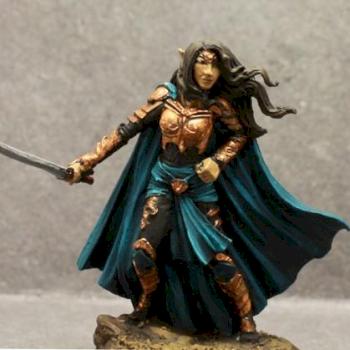 Dark Sword Female Elf Warrior by superbug983