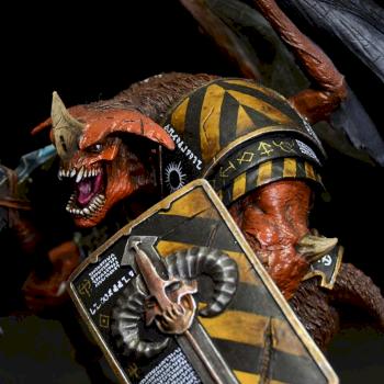 Iron Warrior Deamon Prince. Model by Mierce Miniatures. by J.Newman
