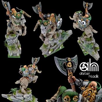Dwarf lord on mountain ram AH by atelier hladik