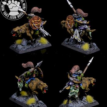 Warhammer FB/AoS, Orks, Goblin Warboss on Wolf by cool-minis.com