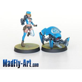 Tech Bee & Crabbot by MadFlyArtStudio