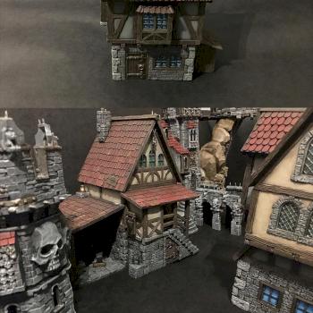 Medium Medieval house | Warhammer Mini Monsters by Milosz Wojtasik