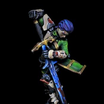 Shona Carano, Special instructor and Aristeia! swordmaster.(WH40K darkangel deathwing color ver.) by Guaboa