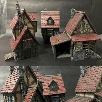 Medieval Village Pack | Warhammer Mini Monsters by Milosz Wojtasik