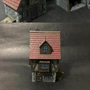 Large Medieval house | Warhammer Mini Monsters by Milosz Wojtasik