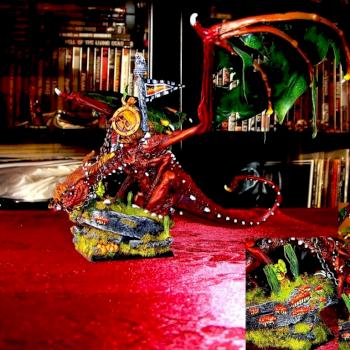 Citadel Spined Dragon Miniature Wyvern Orc boss by grendelexhuman