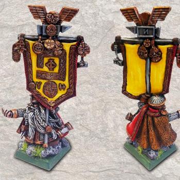 Dwarf Thane with Army Battle Standard by Sansonaye