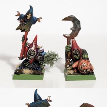 Night Goblin Big Boss and Shaman by Comitiva Carmina