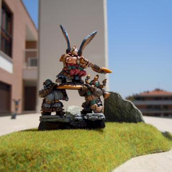Dwarf Lord on Shieldbearers by TheClearer