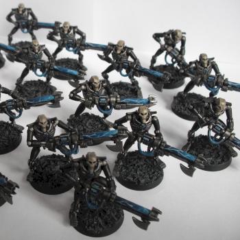 Necron warriors by manchcourte