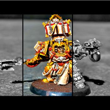 Librarian Imperial fist 40k (quick) by Scarak