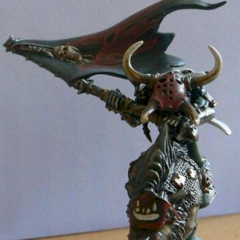 Orc Battle Standard Bearer On Boar by Agitprop