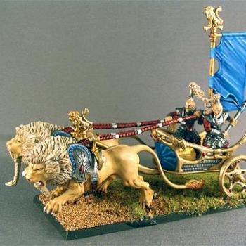White Lion Chariot by Miniature Art Studio