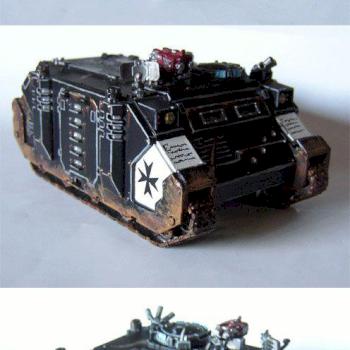 Black Templar Rhino by katastropheeee