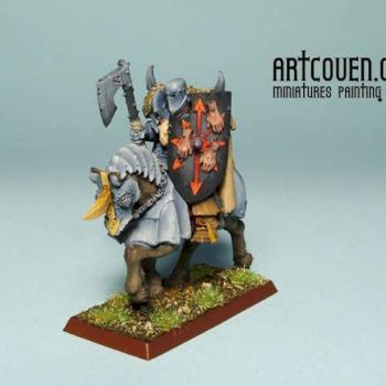 Mounted Chaos Knight by artcoven