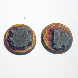 Resin Bases - Rocks & Lava 25mm Round by mpstudio
