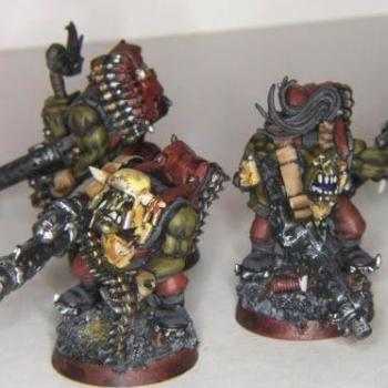Space Ork BadMoon BigShootas by KhlauKolash