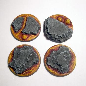 Resin Bases - Rocks & Lava 40mm Round by mpstudio