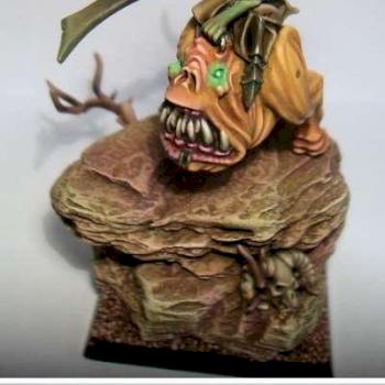 Night Goblin Boss on Giant Squig by Szczurak