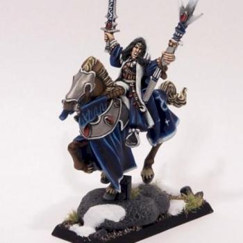 High Elf Mage on Elvensteed by schimmelpilz
