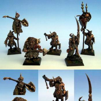 Beast of Chaos command figures by Johan