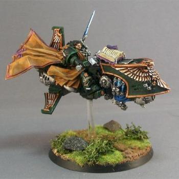 Dark Angel Captain On Jetbike by Miniature Art Studio